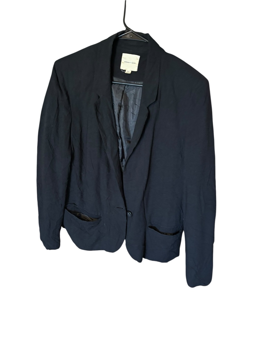 Silence + Noise Black Single Button Blazer Jacket - Picture 2 of 6